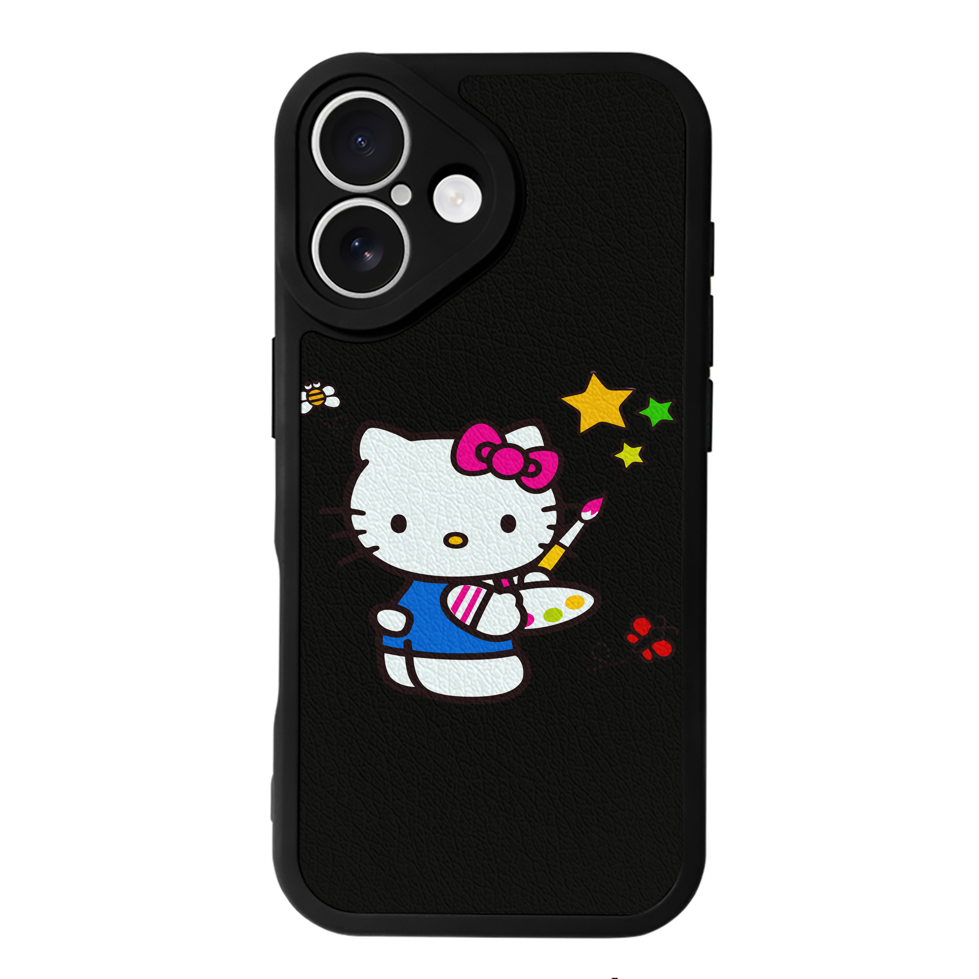 （画像用） Hello Kitty ハローキティ 【iPhone 16シリーズ対応】シリコンスマホケース（レザー調） 材質：シリコン